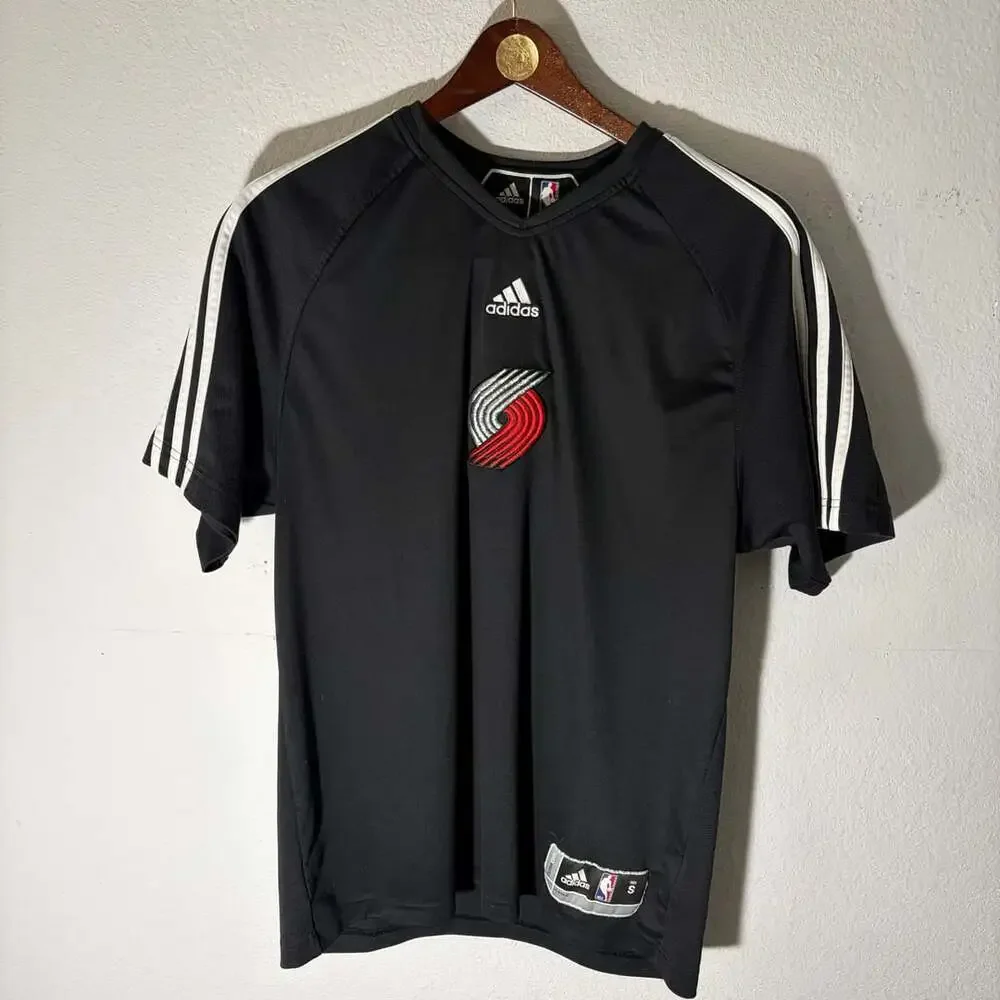 Adidas Portland Trail Blazers Warmup Shooting Shirt Size S Black